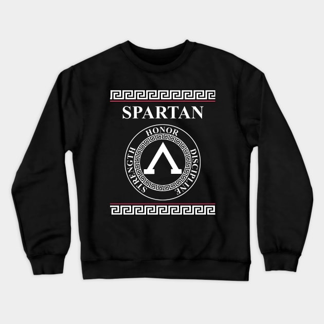 Spartan Ancient Greece Symbol of Sparta Crewneck Sweatshirt by AgemaApparel